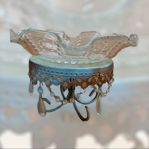 Glass serving dish.